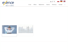 Tablet Screenshot of exence.com